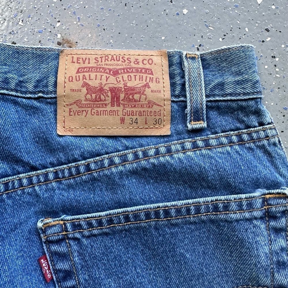 Levis 501s Vintage 90s W34 L30 Blue Denim Paper Tag Straight Fit - Picture 2 of 8